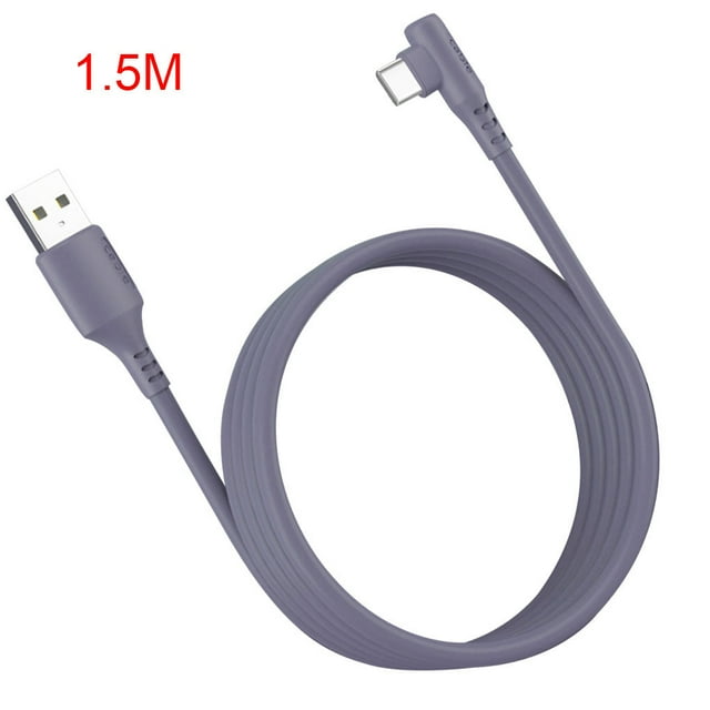 5A Charging Cable Mobile Phone USB Elbow Data Transmission Cable Phone Elbow Charging Cord 1.5m Type-c