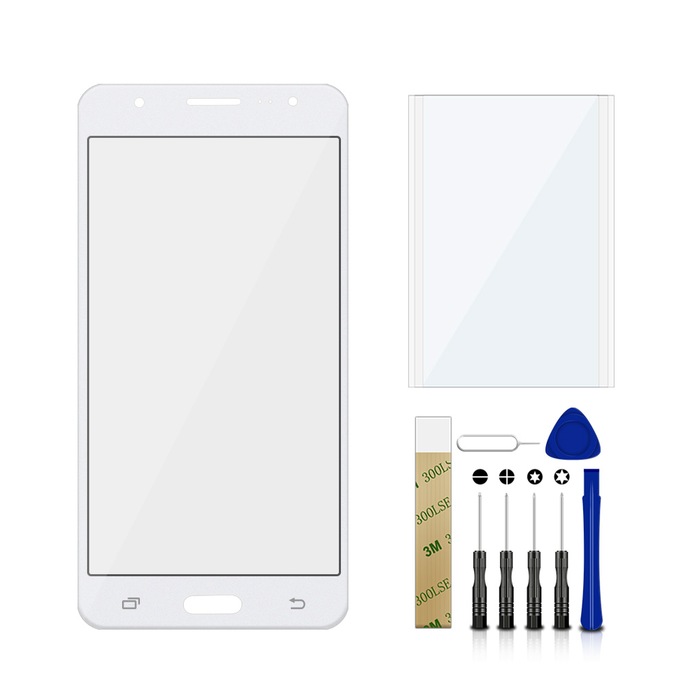 For MetroPCS Samsung Galaxy J7 SM-J700T1 Replacement Front Outer Glass Lens Screen Tool White