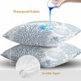 thumbnail image 4 of Blue Sea Turtle Throw Pillow Covers 16x16 Inch Set of 2, Coastal Coral Summer Beach Nautical Waterproof Outdoor Pillow Covers, Decorative Cushion Pillowcases for Couch, Sofa, Bed, Garden, Patio, 4 of 9