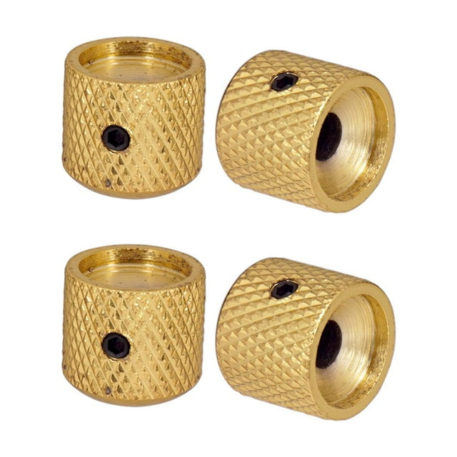 Perillas de Control de Tono de de 4 Perillas para Bajo de Guitarra Eléctrica con Agujeros-dorado perfke Perilla de control de volumen de tono