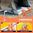 thumbnail image 4 of Tractor Bucket Protector, L Shaped Socket Wrench Steel Ski Edge Guard Double Lock Nuts Bolts 2PCS  for Lane Parking Lot, 4 of 7