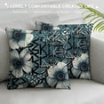 thumbnail image 3 of Qinduosi Farmhouse Home Quotes Pillow Covers White Blue Geometrical with So Blessed Stay Together Leaf Family Love Throw Pillow Cases Cushion Cover for Sofa Couch White, 3 of 5