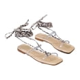 thumbnail image 4 of Sandalias planas Correa Estampado de leopardo Casual Zapatillas de mujer Wmkox8yii ytu6152, 4 of 7