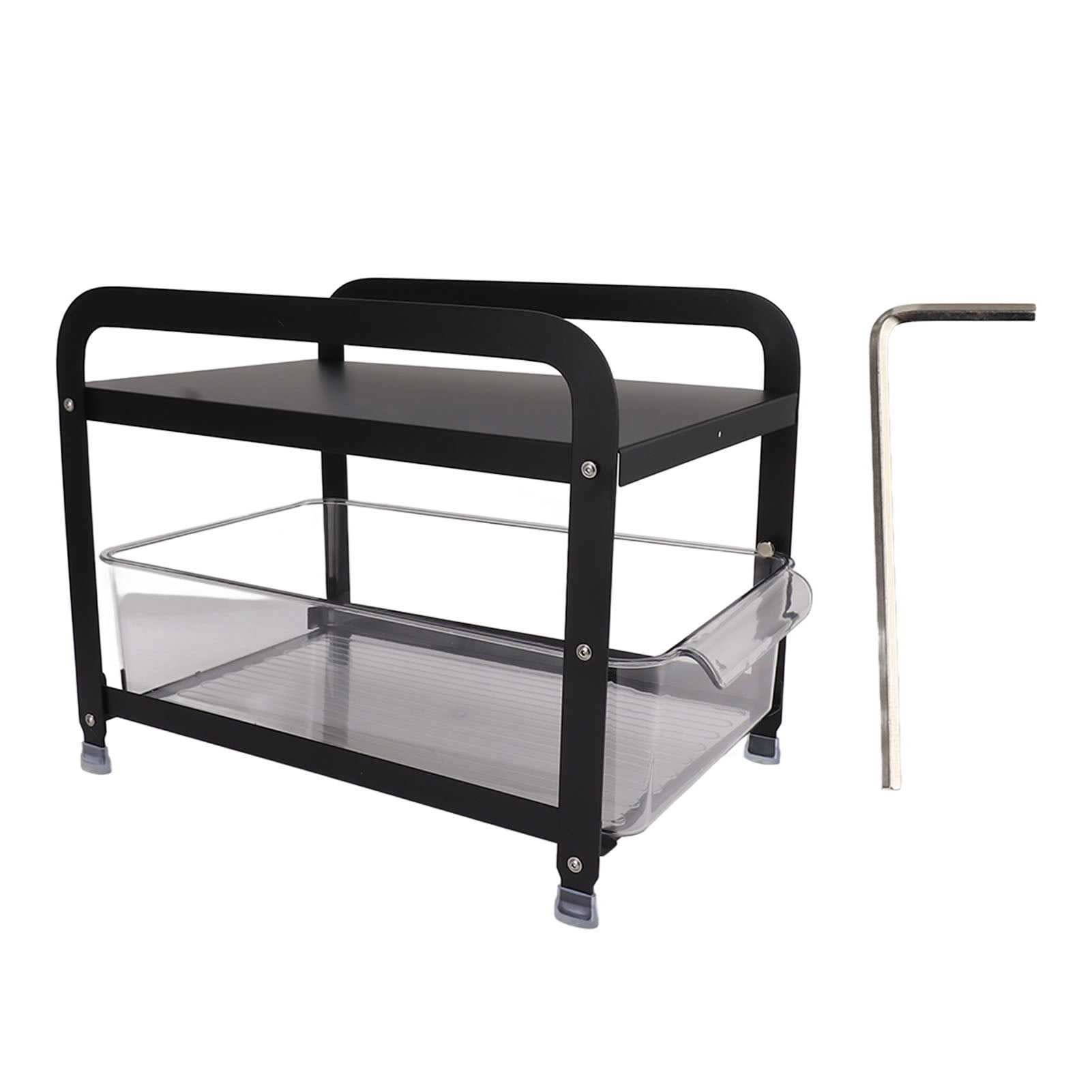 Organisateur De Tasses à 2 Niveaux - Style Rotin Synthétique, Dimensions 26.5x18x28.5 Cm - Pour Bureau, Cuisine Ou Bar à Café