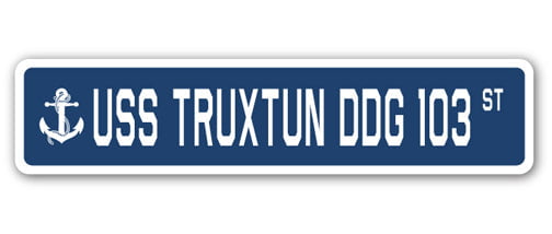 USS TRUXTUN DDG 103 Parking Sign US Navy Military USN 