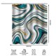 thumbnail image 2 of Cortina de ducha de baño de mármol, línea de teñido de halo, cortinas de ducha de tela impermeable con ganchos, cortina de ducha abstracta de acuarela, tela de 70x70 pulgadas, 2 of 6