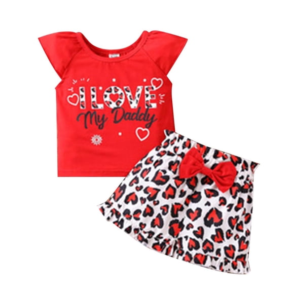 Qopobobo Girl Summer Outfits Baby Girl Fourth Of July Outfit 4th Of July Baby Girl Outfits 2pcs Toddlers Baby Girls Tank Tops Denim Shorts Outfit Set Kids Patriotic Clothes Red,2-3 Years