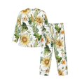 thumbnail image 2 of Kll Bright Sunflowers Sleepwear Mens Flannel Pajamas,Long Cotton Pj Set, 2 of 9