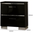 thumbnail image 5 of Benjara Two Drawer Nightstand with USB Charger and Bar Handle Pulls, Black, 5 of 6