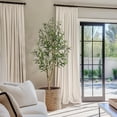 thumbnail image 3 of 5FT Faux Olive Tree Tall,Olive Trees Artificia Indoor with White Planter and Green Moss, Fake UV Resistant Artificial Tree,for Home Office Living Room Bedroom Stairs Foyer Decor, 3 of 7