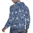 thumbnail image 3 of KLL Underwater World Animals Print Mens Hoodie Long Sleeve Casual Pullover Hooded Sweatshirt Fashion Drawstring Hoodies with Pocket-3X-Large, 3 of 6