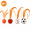 Elastic Feather Cat Toy (Soccer + Basketball + Baseball + Orange), variant on High Elastic Rubber Cat Toy Ball with Feathers, Interactive Bouncing Kitty Teaser for Boredom Relief & Solo Play, Multi-Style Chasing Balls for Dogs & Cats