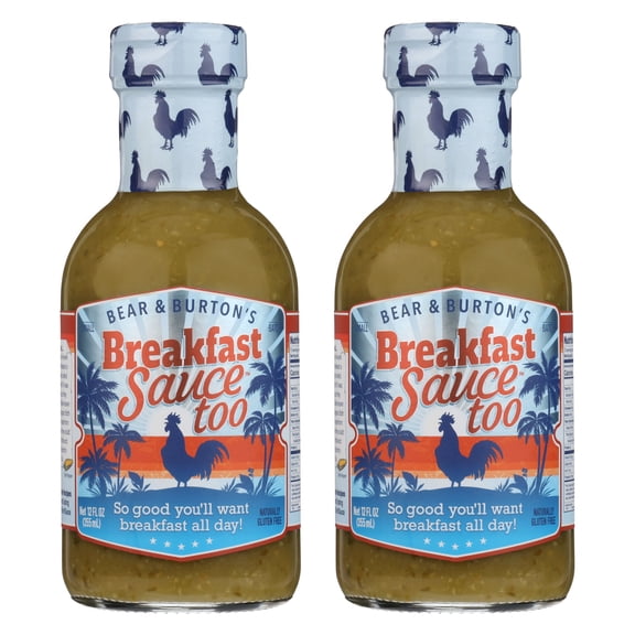 Bear and Burton's Breakfast Sauce Too | Medium Heat from the Makers of W Sauce | 12 Fl Oz - 2 Pack