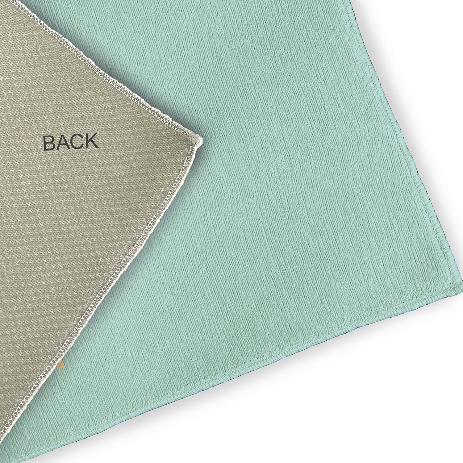 Simply Daisy 5' Round Light Blue Floral Print Spring Chenille Indoor/Outdoor Rug