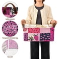 thumbnail image 6 of Cubes Pink Straberries Storage Bins with Handles Foldable Storage Baskets for Shelves Organizer Cloth Baskets, 6 of 8