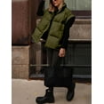 thumbnail image 6 of Women Winter Oversized Puffer Vest Lightweight Stand Collar Flysleeve Insulated Padded Puffy Jackets Coat with Pockets, 6 of 9