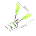 thumbnail image 2 of Unique Bargains 1 Pc Women Flat Handle Eyelash Curler for Business Travel Light Carbon Steel PS Clear Green, 2 of 4
