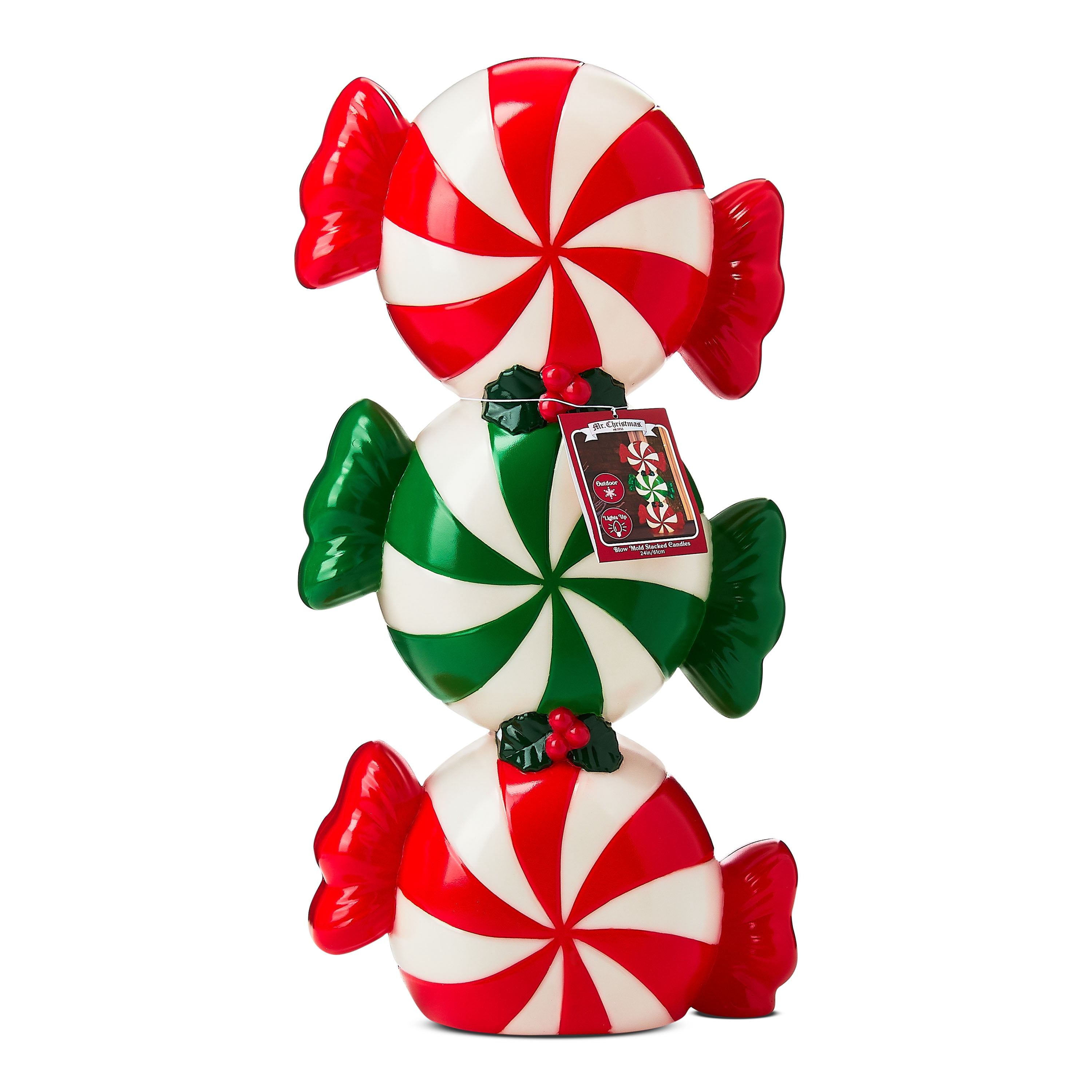Mr. Christmas 24-inch Blow Mold Stacked Peppermint Candy - Walmart.com