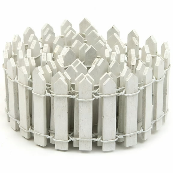 SELIVO Picket Fence - Mini Wooden Picket Fence for Garden Decor - Small Decorative Garden Fencing,Eco-Friendly Lawn Edging & Outdoor Yard Decorations,Perfect Gardening Supplies