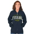 thumbnail image 3 of Funny Rather Be Fishing 24/7 Joke Zip Up Hoodie Men's Women's Brisco Brands S, 3 of 6