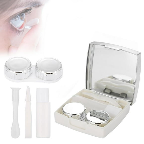 Greensen 3Colors Mini Contact Lens Holder Eye Care Lenses Container Case Portable Mirror Box , Mirror Lens Case,Lenses Box