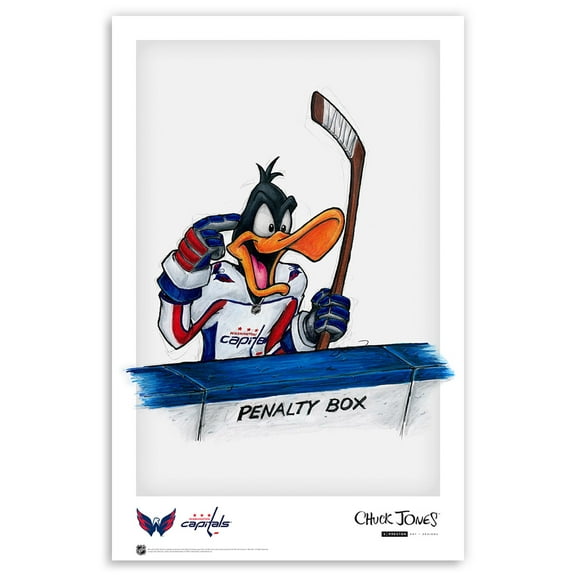 Washington Capitals 11'' x 17'' Daffy Duck Art Poster
