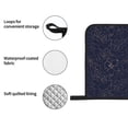 thumbnail image 4 of Balery Copper-Gold Gloss Outline Navy Dark Blue Pattern Oven Mitts and Pot Holders 4 pcs Set, Kitchen Oven Glove High Heat Resistant 500℉ Oven Mitts with Non-Slip Silicone Surface, 4 of 6