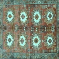 thumbnail image 1 of Ahgly Company Indoor Square Persian Light Blue Traditional Area Rugs, 6' Square, 1 of 4