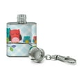 thumbnail image 2 of Cute Colorful Owl Family Stainless Steel 1oz Mini Flask Key Chain, 2 of 4