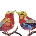 thumbnail image 4 of YAHHU Birds On Branch Desktop Ornaments Iron Double Painted Bird Colorful Figurine Tablet Home Office Decor Knick-Knacks Vivid Metal Art Gifts for Indoor Decoration 2 Birds (7.09 inches / 18.0 cm), 4 of 4