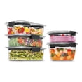 thumbnail image 1 of Contenedores de almacenamiento de alimentos Rubbermaid Brilliance, juego de 12 piezas, 1 of 6