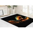thumbnail image 4 of Phoenix Rugs, Black Rugs, Trendy Rugs, Animal Rugs, Thin Rug, Machine Washable Rug, Wall Hanging Rug, Gift Rug, Printed Rug, Wedding Rug, 3.3'x6.5' - 100x200 cm, 4 of 8