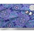 thumbnail image 2 of Soimoi Moss Georgette Fabric Paisley & Mandala Decorative Printed Fabric 1 Yard 42 Inch Wide, 2 of 2