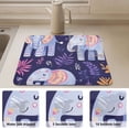 thumbnail image 5 of Cartoon Blue Elephant Dish Drying Mat for Kitchen Counter Absorbent Drainer Mats (15.7X11.8inch), 5 of 8