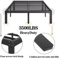 California King Bed Frame 16 Inches Tall Heavy Duty Metal Platform Bed