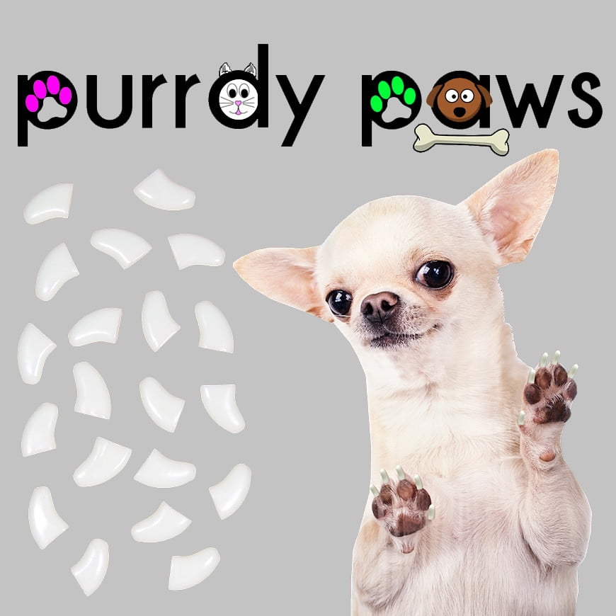 DOGS Purrdy Paws BRAND JUMBO SIZE CLEAR Soft Nail Caps For DOG Claws XXXL