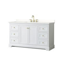 Wyndham Collection Wcv232360s-Qtz-Us3mxx Avery 60" Free Standing Single Basin Vanity Set -