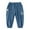 Denim Blue, variant on LYMAYTER Kids Baby Boys Cotton Long Trousers Girls Print Casual Pants for 1-8 Years Toddler Comfortable Sweat Pants