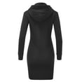 thumbnail image 3 of FashionMille Women Regular Slim Fit Hooded Fleece Sweatshirt Hoodie Dress, 3 of 5