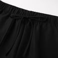 thumbnail image 7 of Womens Pants Women's Casual Linen Drawstring Ankle Pants Fall Season Comfortable Relaxed Fit Trousers with Elastic Waist Solid Full Length Black XXL, 7 of 7