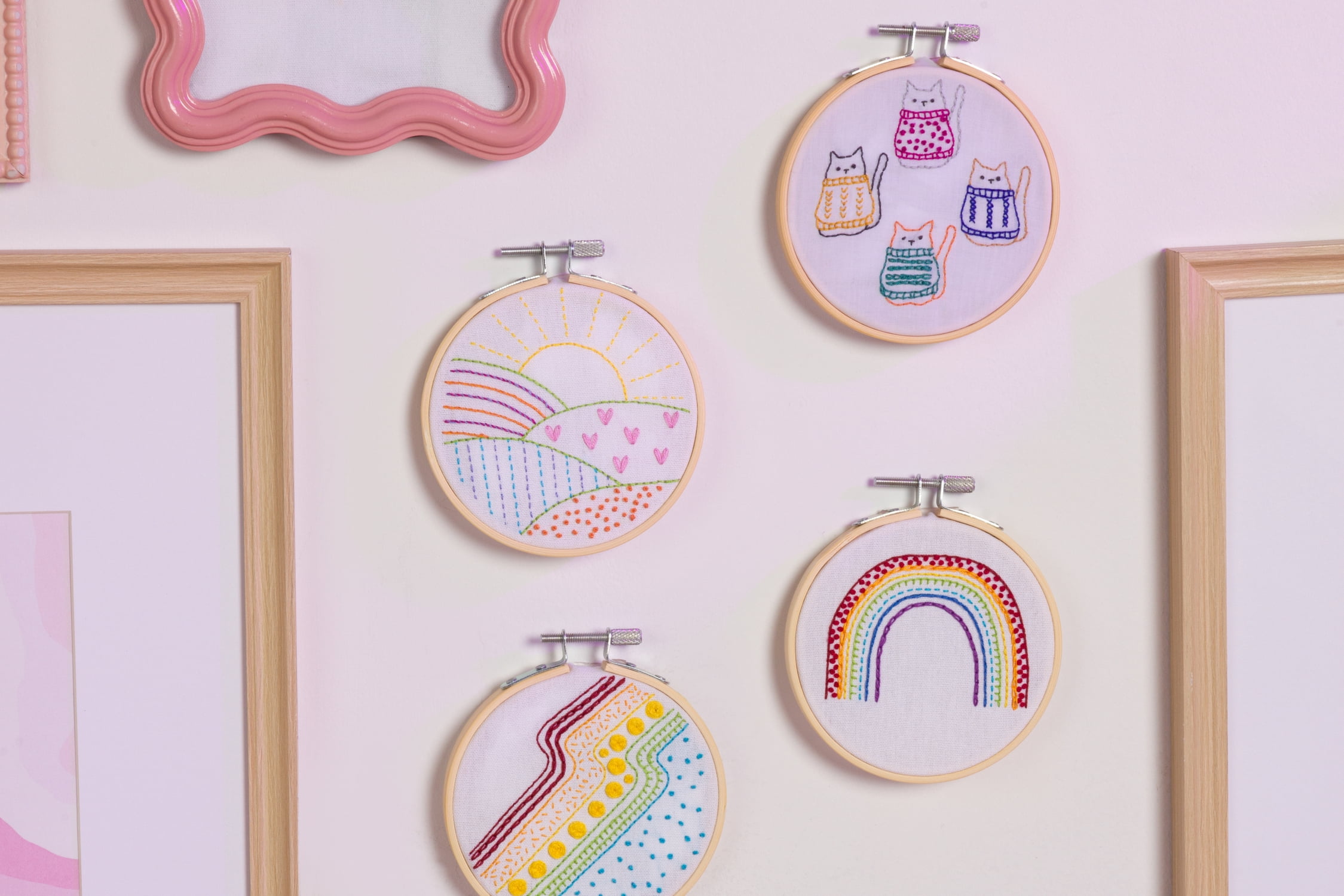 WonderArt Modern Sampler Kit Embroidery Kit - PAWS-ITIVELY