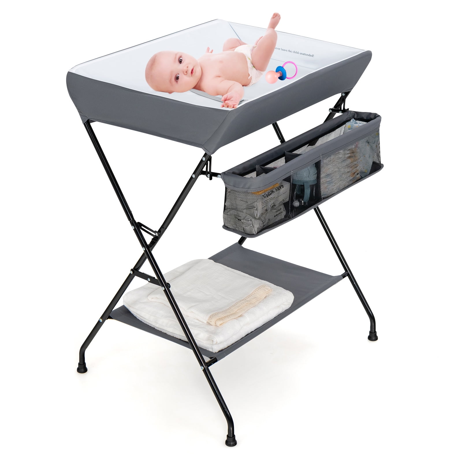 Coelon Portable Baby Change Table, Folding Newborn Nursery Organizer w