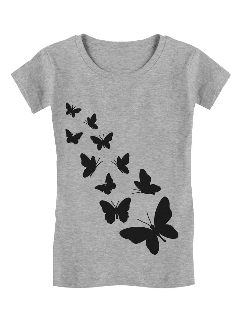Butterfly Girls Printed Cotton T-Shirt