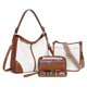 thumbnail image 1 of Set de monederos BAVERGE para mujer, piel grande, 3 unidades+cartera, 1 of 7