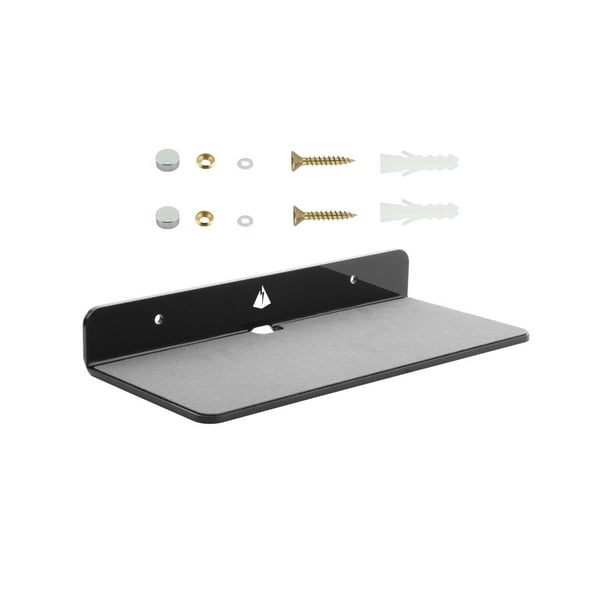 Soporte para altavoz de pared universal que ahorra espacio y es fácil de instalar. Negro