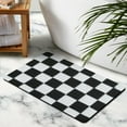 thumbnail image 2 of Non-Slip Checkered Bathroom Rug Runner | 20x32in, Long Bath Mat | Super Absorbent, Soft Microfiber | Perfect Large Bath Mat, 2 of 5