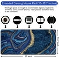 thumbnail image 3 of Navy Blue Marble Mouse Pad XXL Large Mouse Pad for Desk 35x15.7x0.12inch Desk Mat Gaming Mouse Pad (Dark Blue), 3 of 6