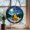 Size 4inch, variant on Starry Camp Fire Faux Stained Glass Suncatcher Camping-Themed Window Decor Gift for Friends
