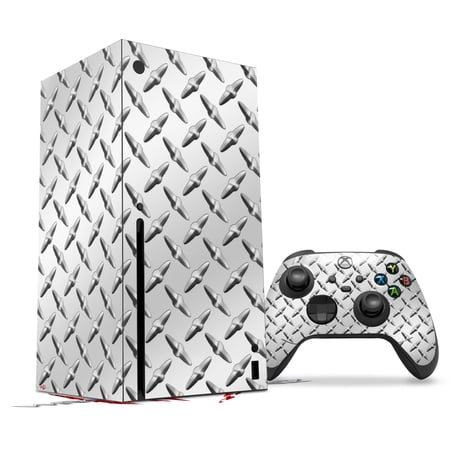 WraptorSkinz Skin Wrap compatible with the 2020 XBOX Series X Console and Controller Diamond Plate Metal (XBOX NOT INCLUDED)