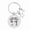 YXX003 钥匙扣 银色, variant on Metal Keychain with Five-Pointed Star Inspirational Engraving for Best Friends and Sisters Holiday Gift Keychain